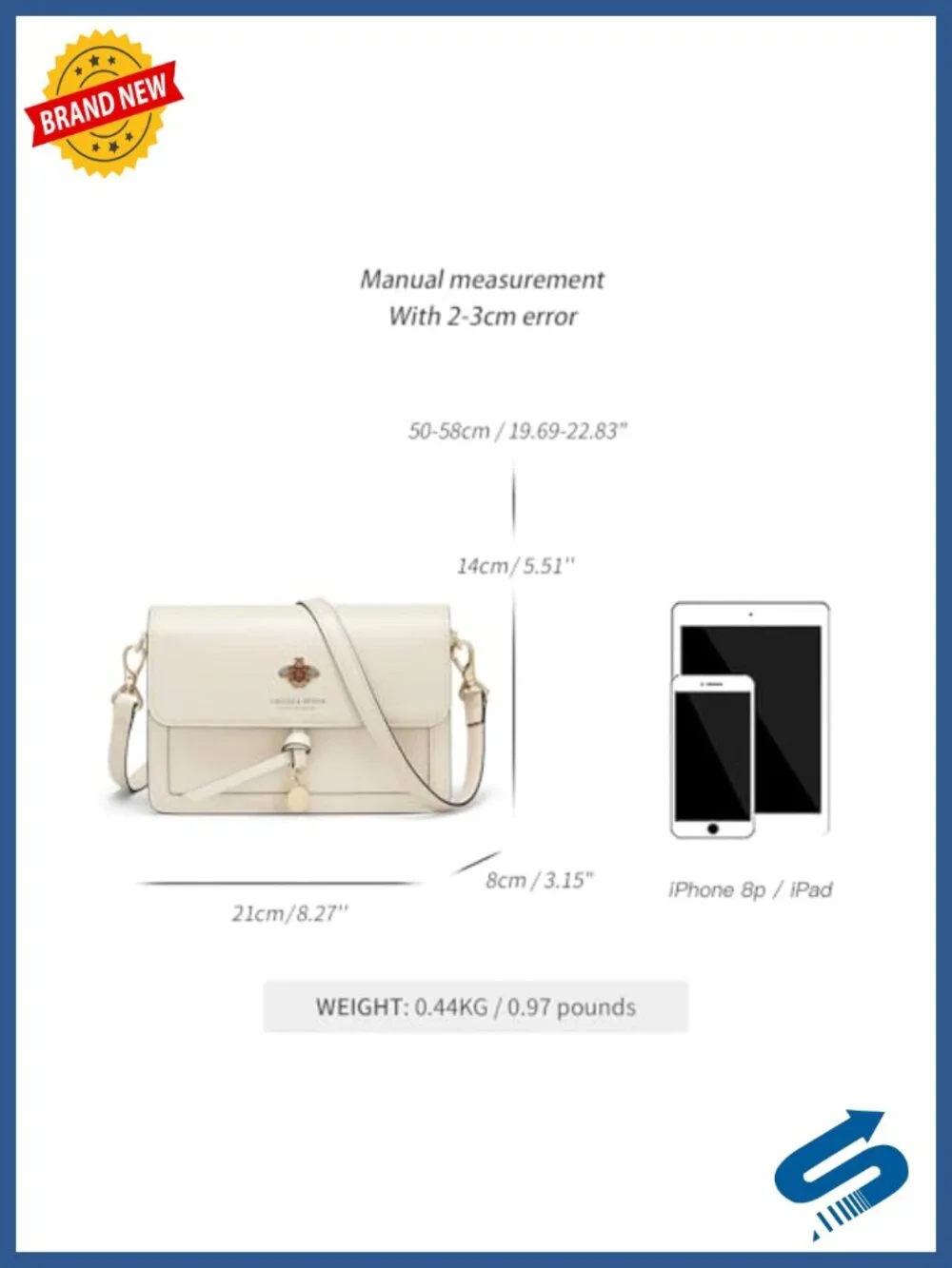 Genuine Leather Small Crossbody Cell Phone Purse with Adjustable Strap